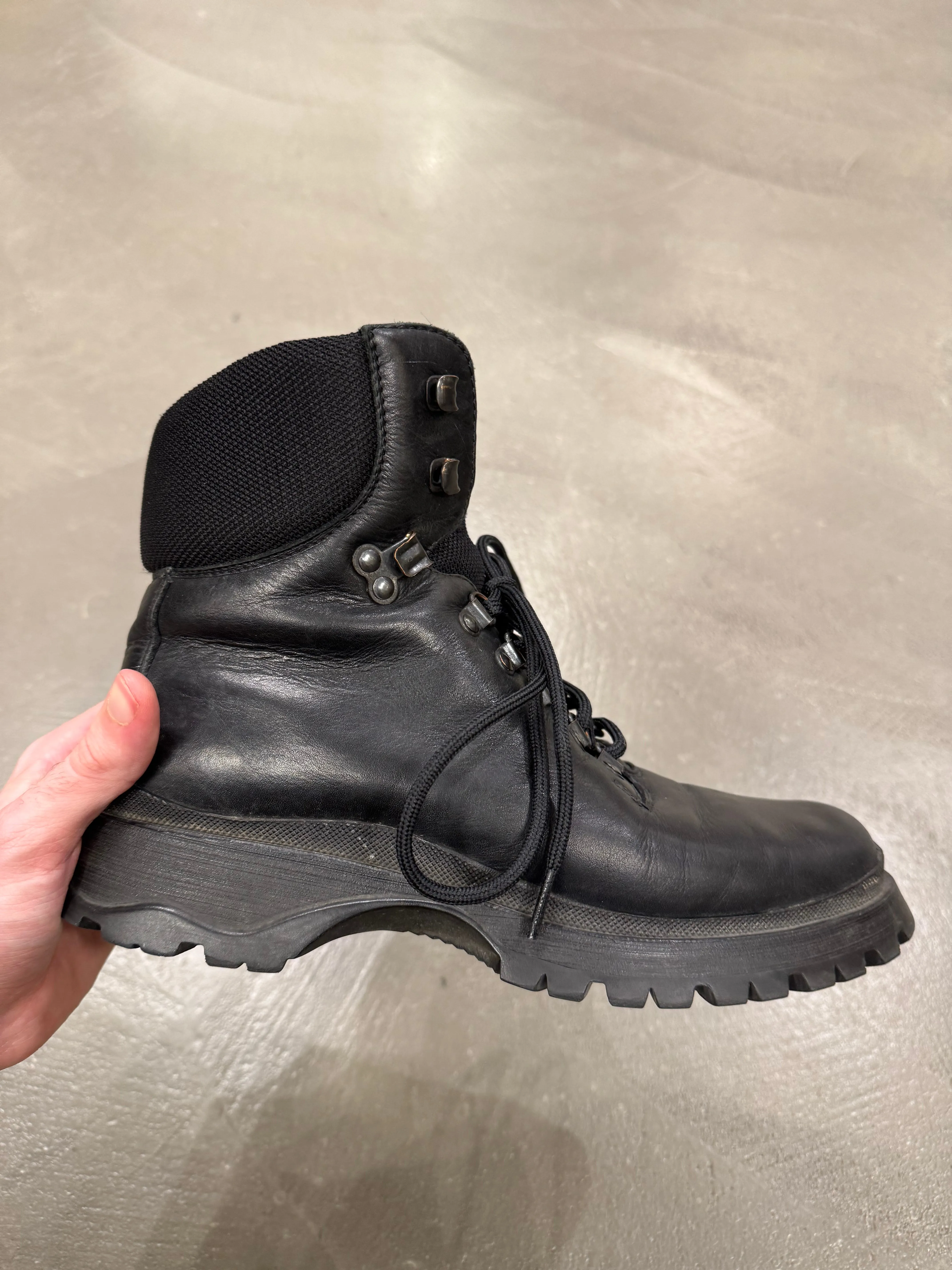1999 Prada vibram leather boots