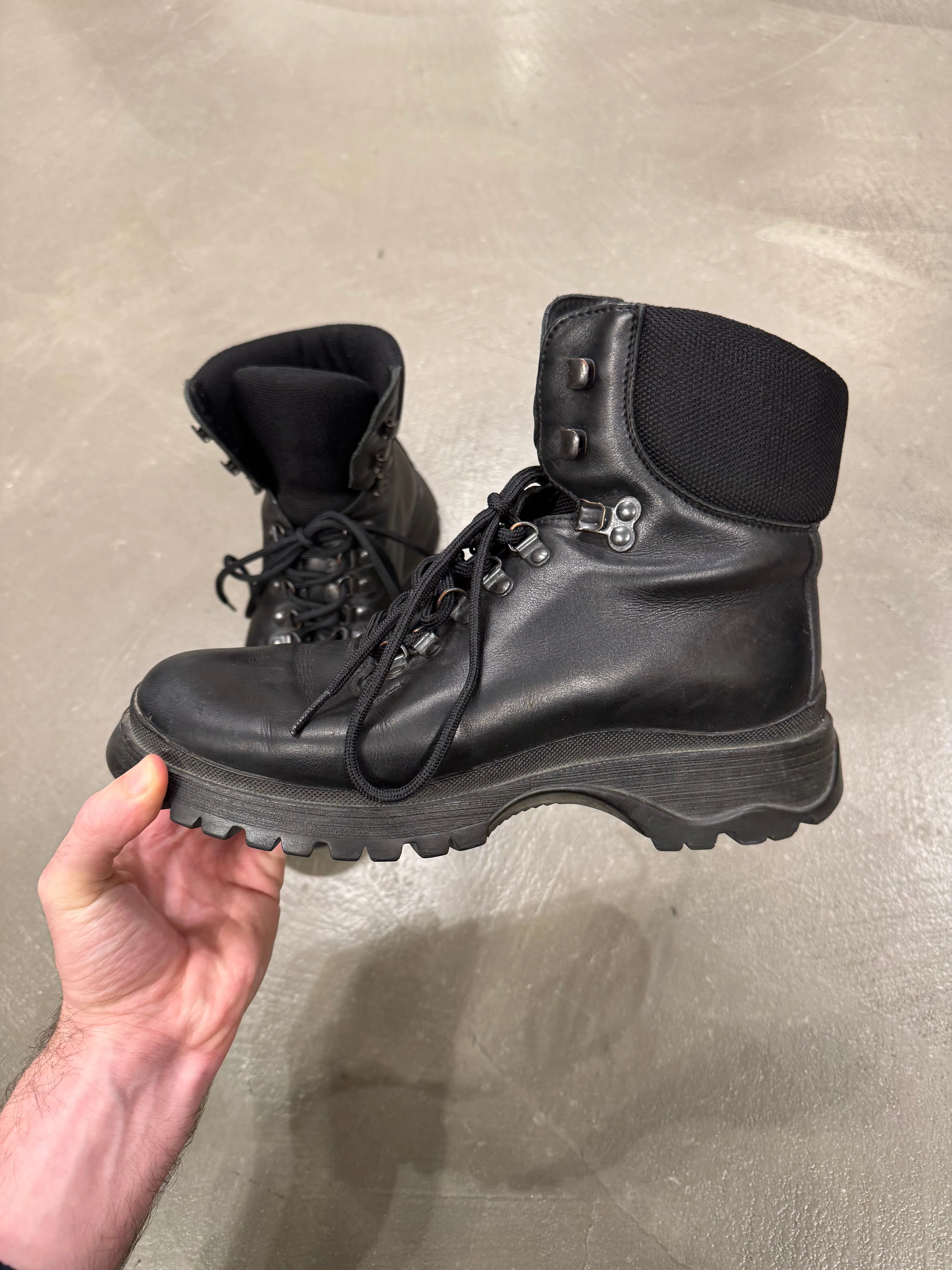 1999 Prada vibram leather boots