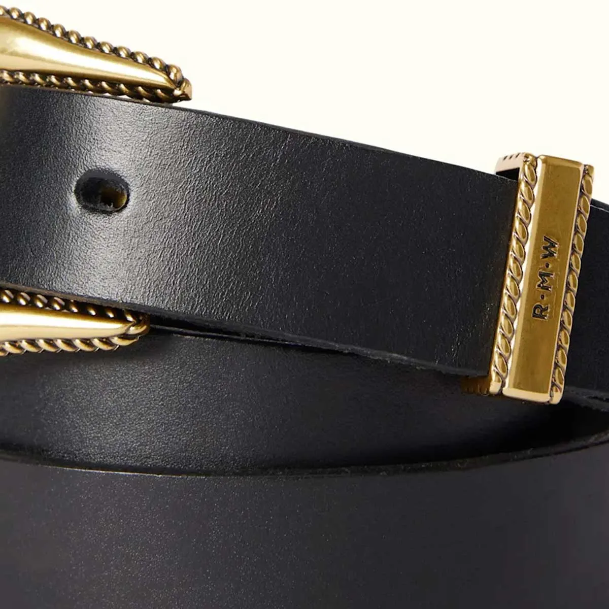40% OFF RM WILLIAMS Women's Agnes Double Butt Leather Belt - Black