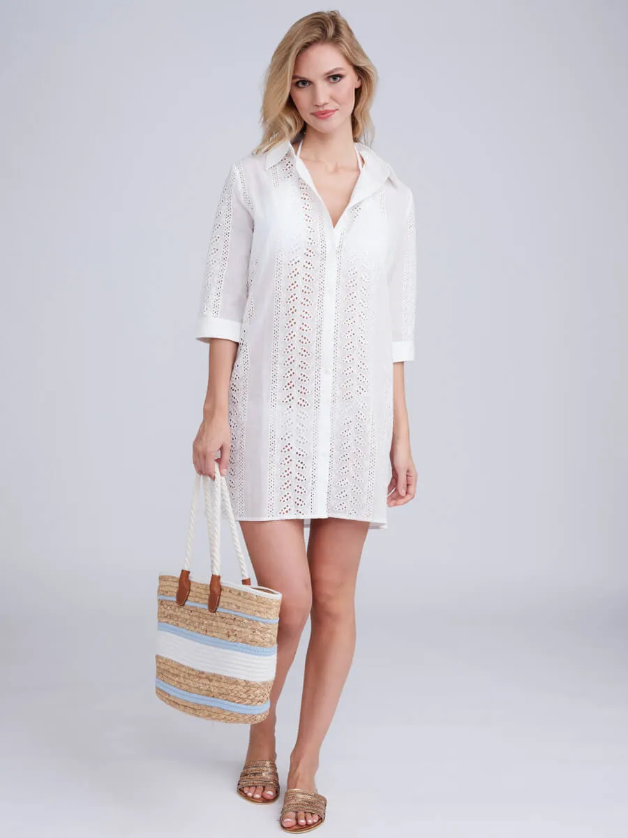 Albany Beach Shirt in White