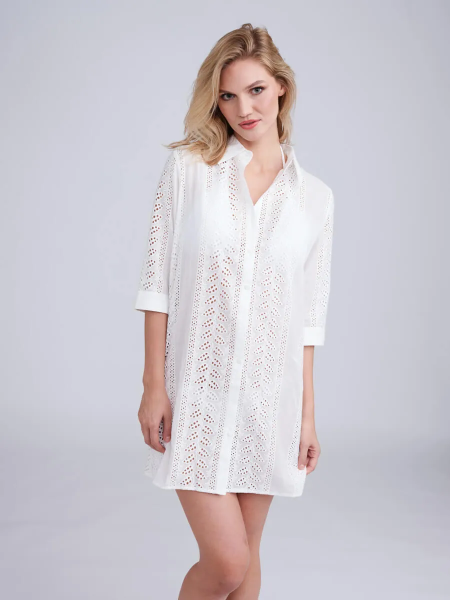 Albany Beach Shirt in White