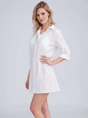 Albany Beach Shirt in White