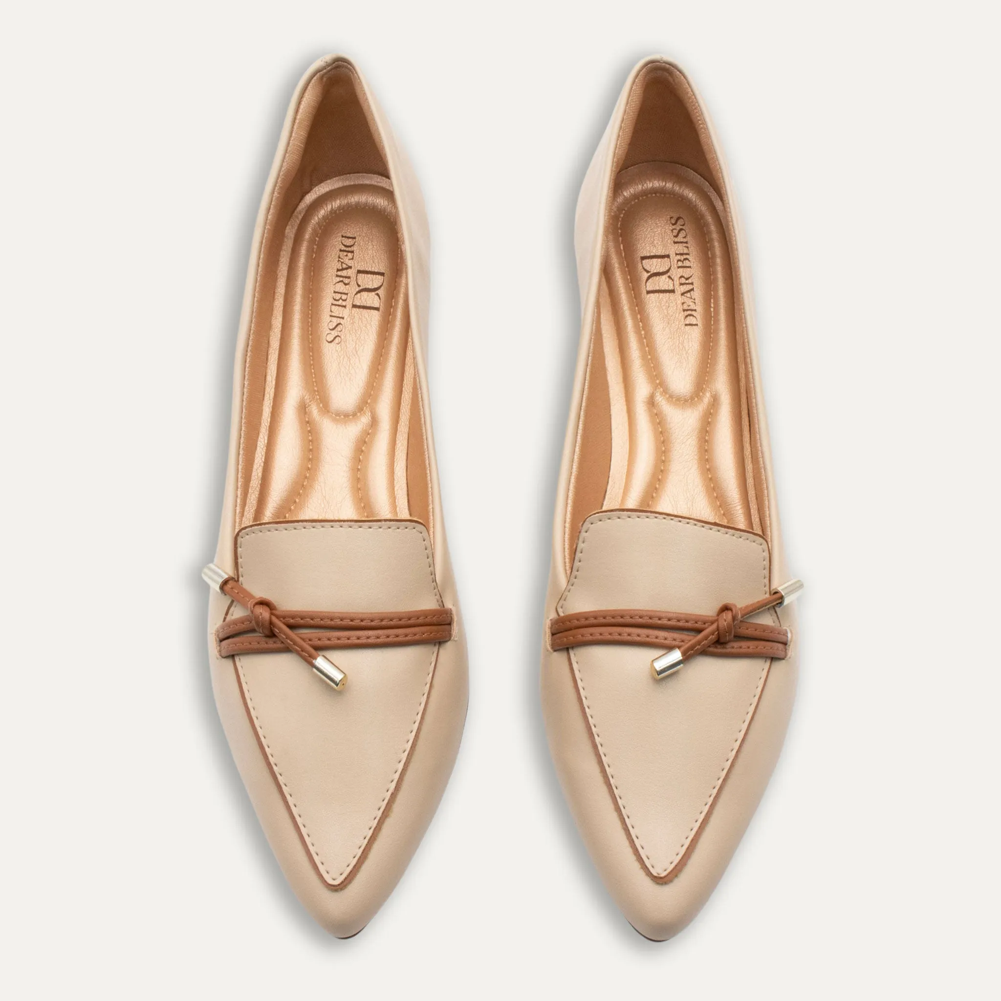 Alia Cream Knotted Loafers