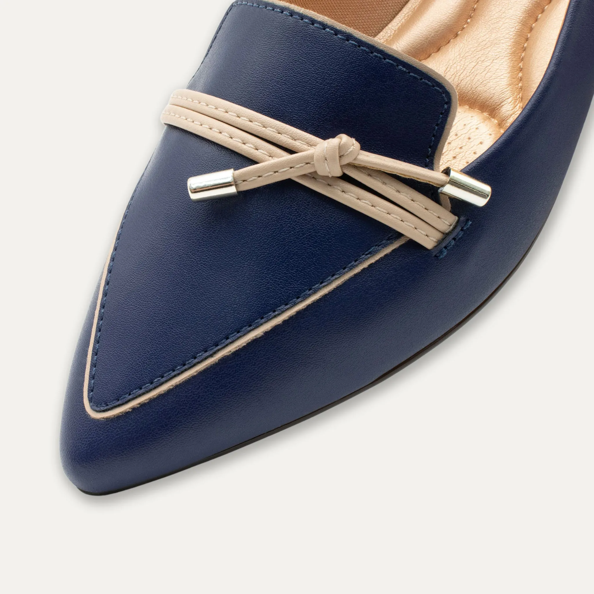 Alia Indigo Knotted Loafers