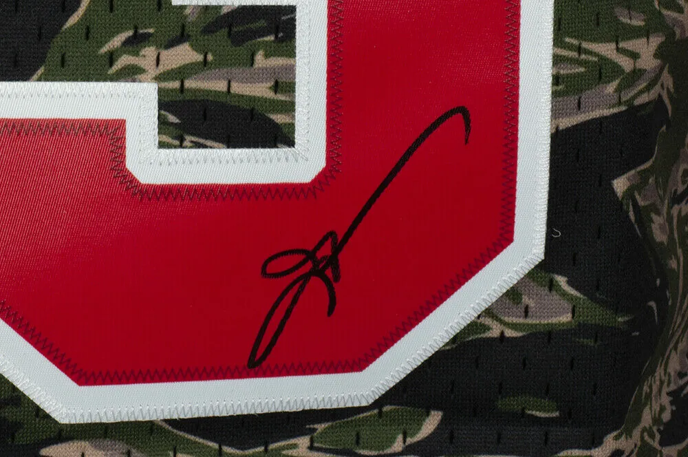 Allen Iverson Signed 76ers 1996-97 Camo Mitchell & Ness Swingman Jersey PSA