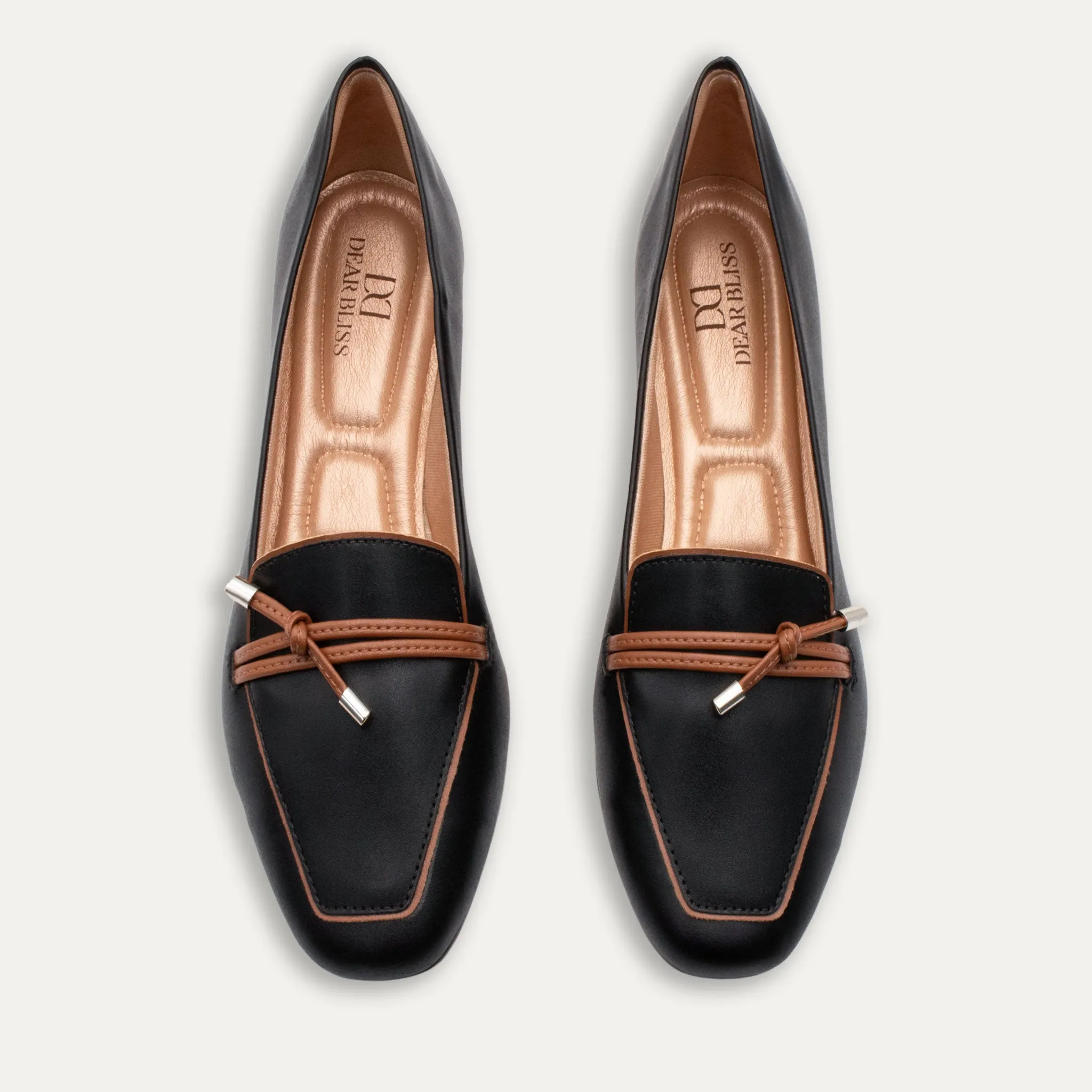 Amalia Black Knotted Loafers