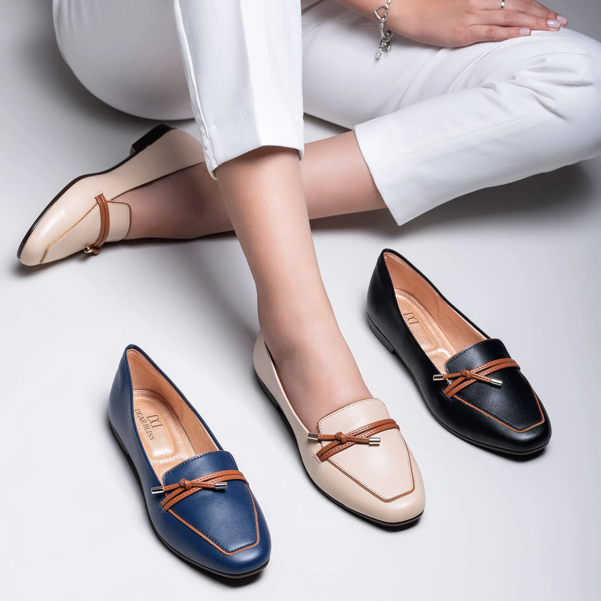 Amalia Indigo Knotted Loafers