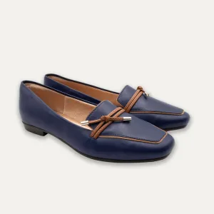 Amalia Indigo Knotted Loafers