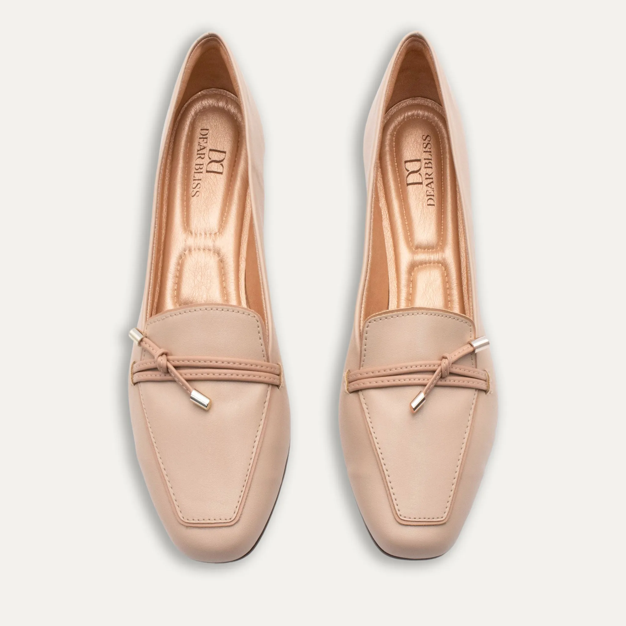 Amalia Nude Knotted Loafers