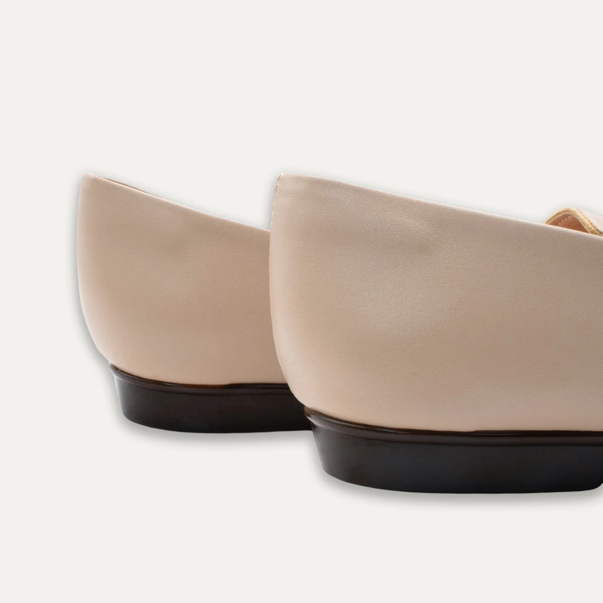 Amalia Nude Knotted Loafers