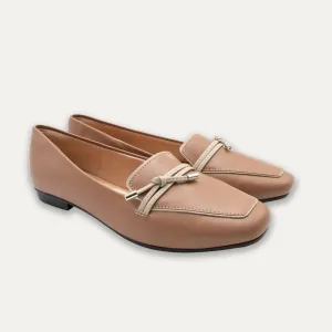 Amalia Tan Knotted Loafers