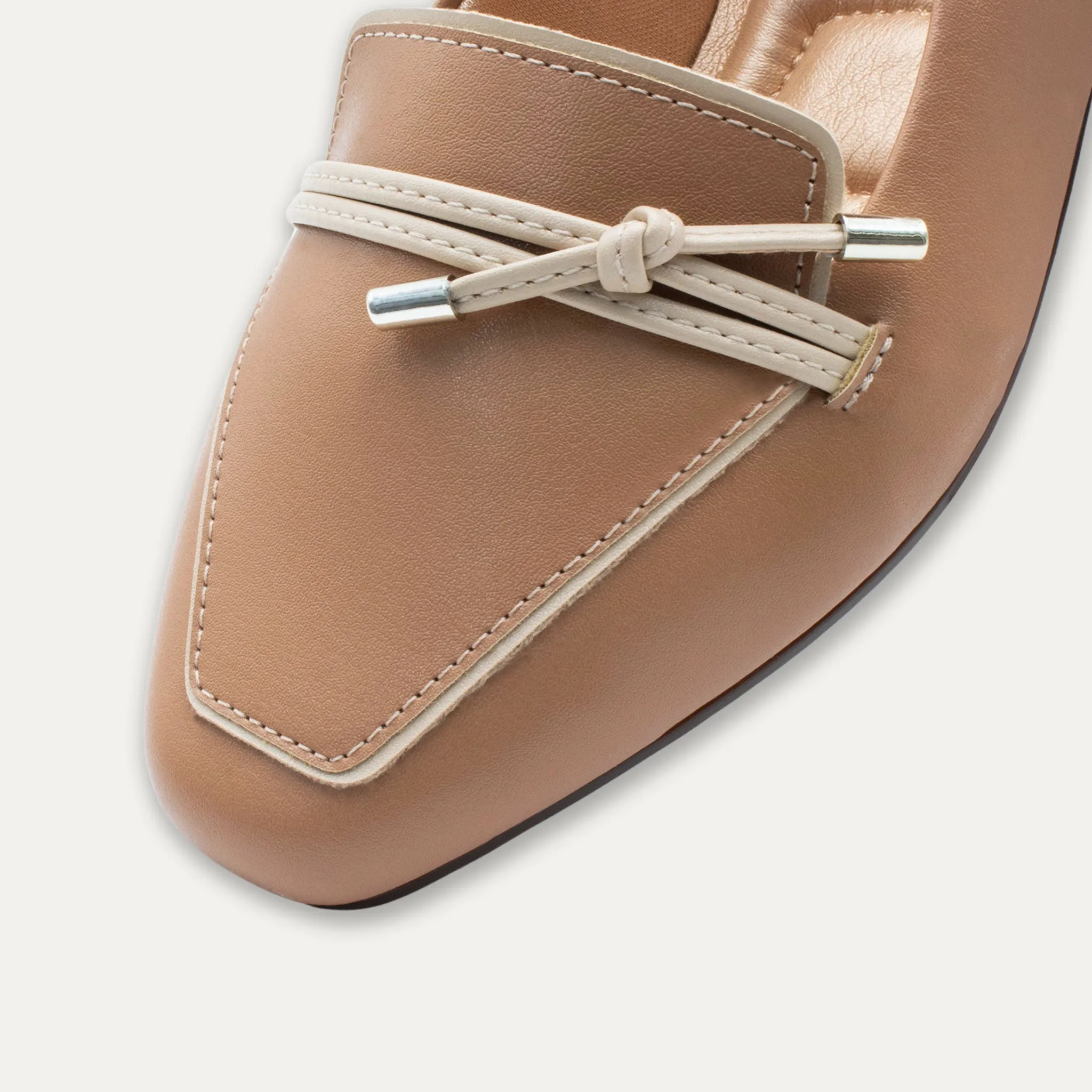 Amalia Tan Knotted Loafers