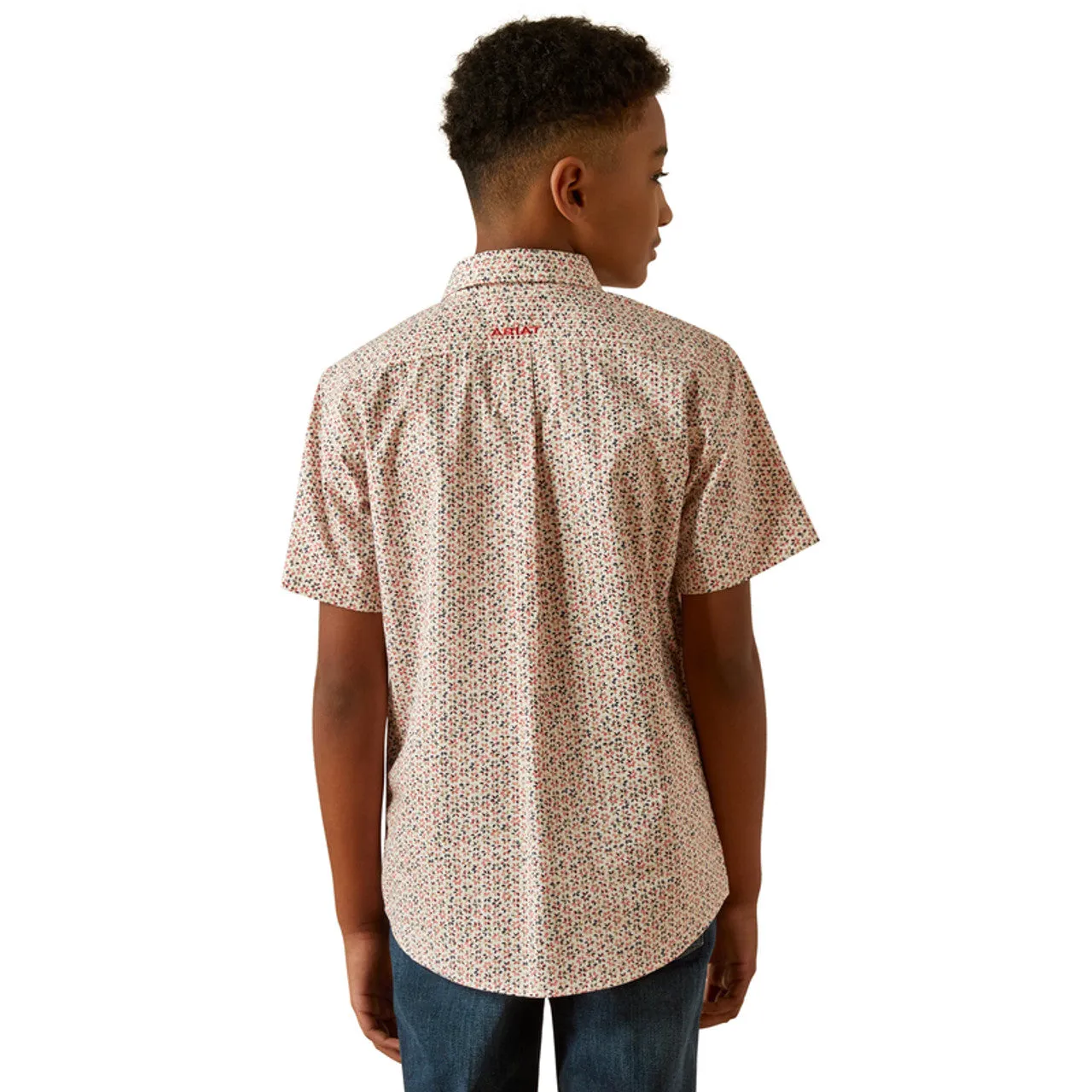 Ariat Boys Chapman Short Sleeve Shirt Red 10054781