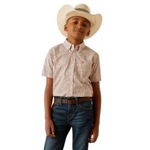 Ariat Boys Chapman Short Sleeve Shirt Red 10054781