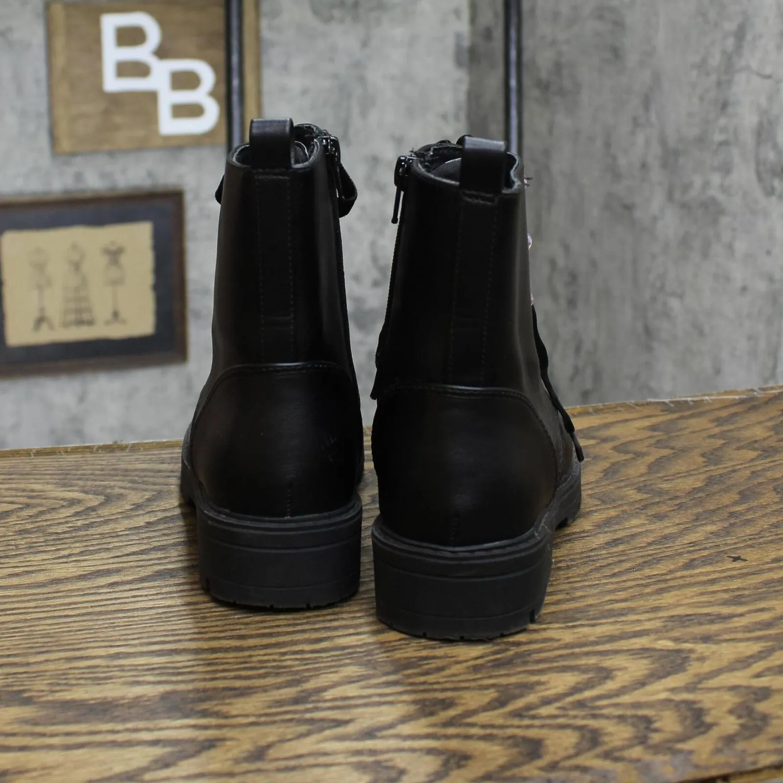 Art Class Youth Girls Lace Up Faux Leather Velvet Boots 166769b07b4e3d Black 3