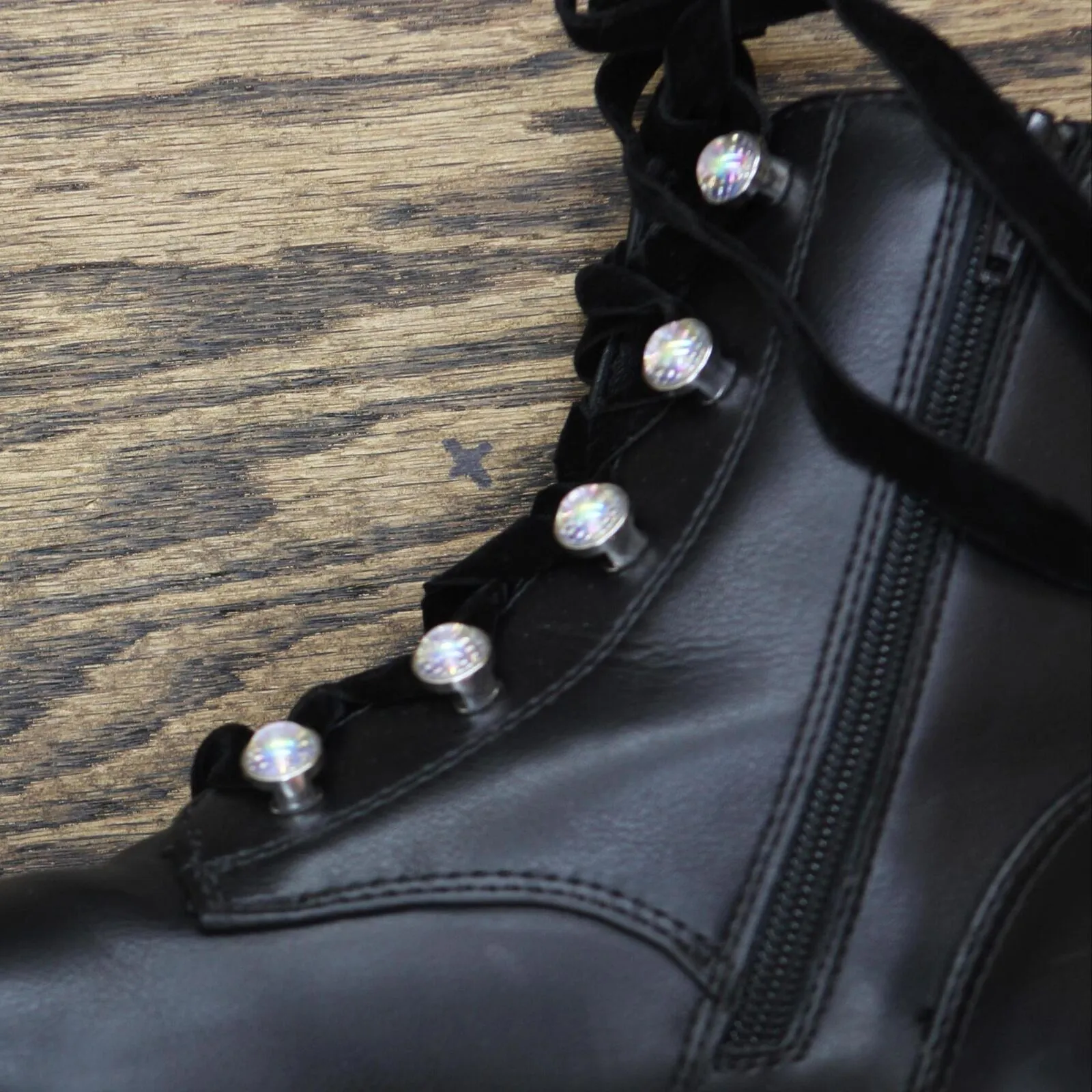 Art Class Youth Girls Lace Up Faux Leather Velvet Boots 166769b07b4e3d Black 3