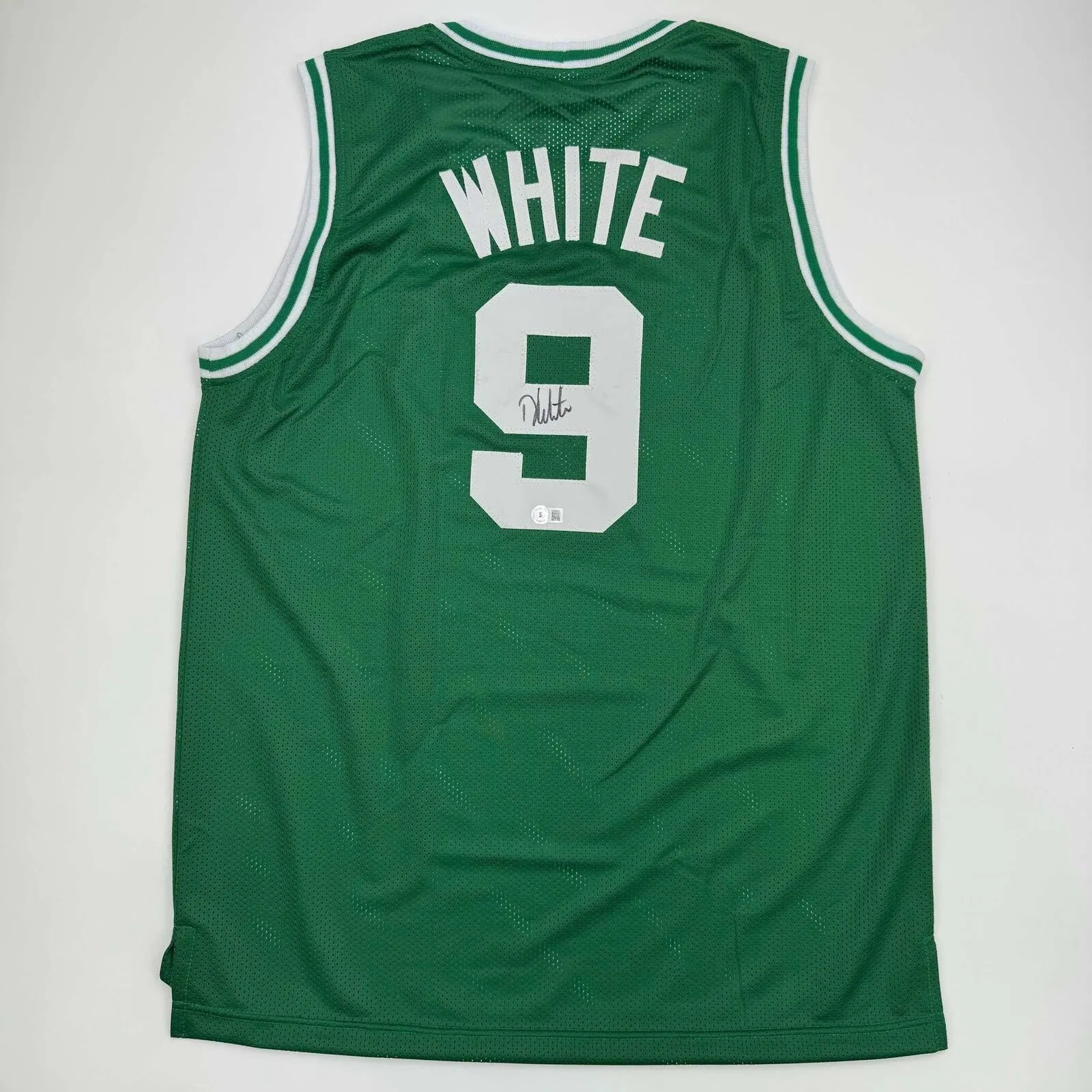 Autographed/Signed Derrick White Boston Green Basketball Jersey JSA COA