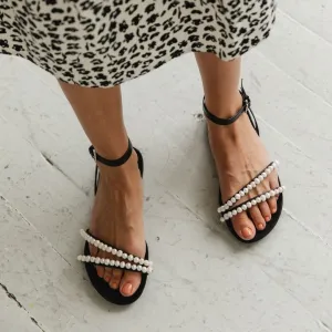 Beaded Footbed Sandal [Pearl]