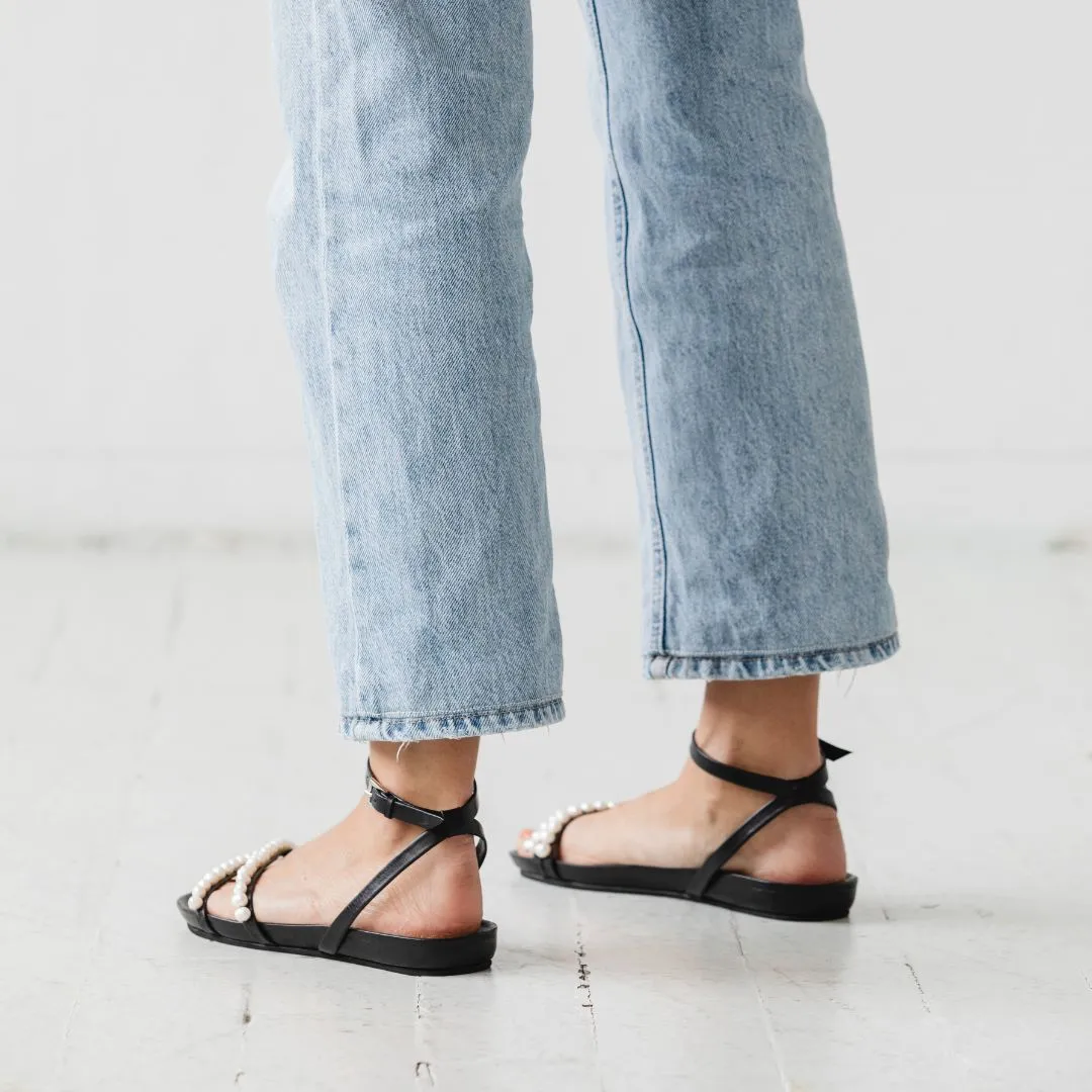 Beaded Footbed Sandal [Pearl]