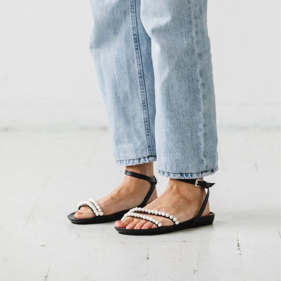 Beaded Footbed Sandal [Pearl]