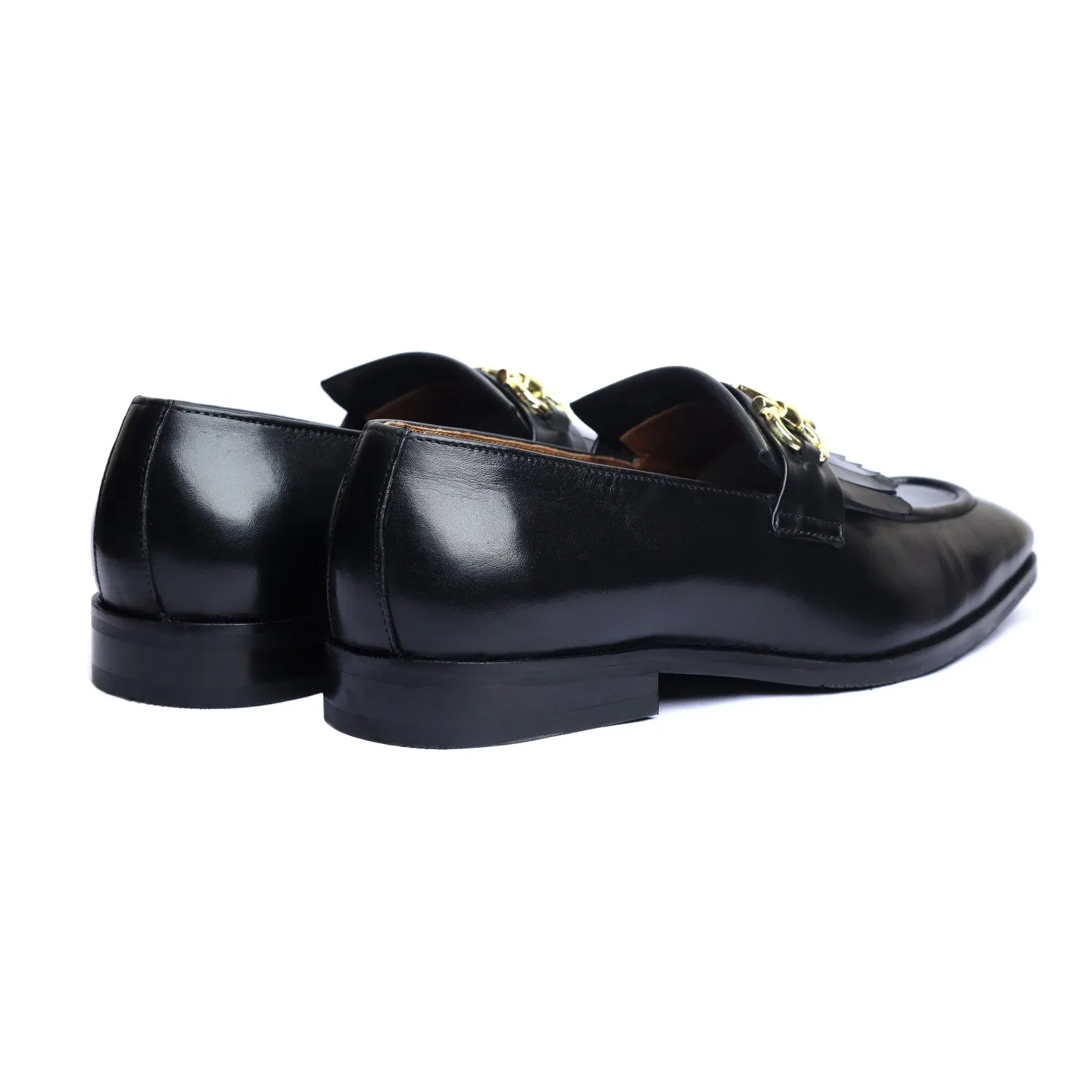Black Loafers With Fringe