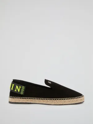 Black Neon Logo Espadrilles