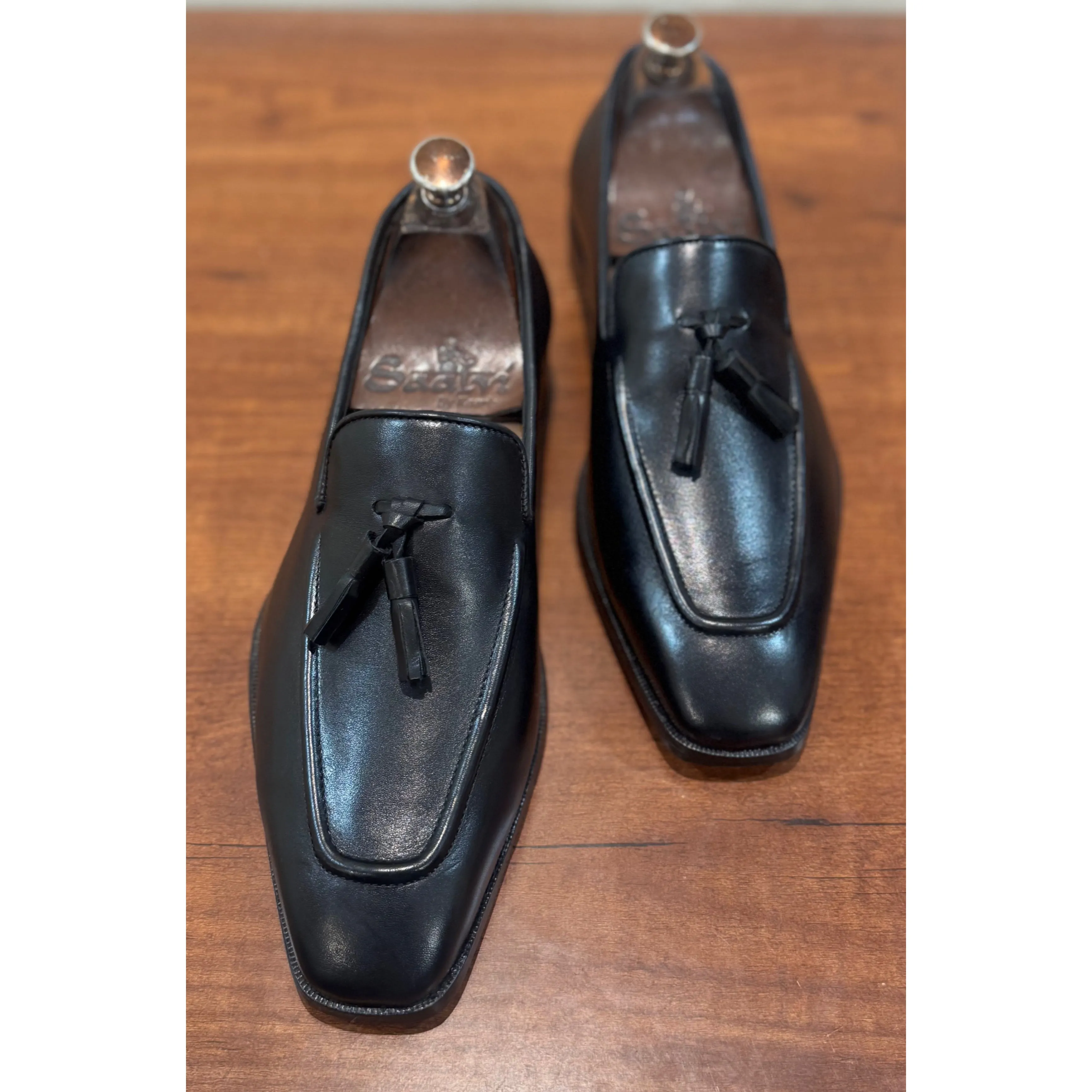 Black Tassel Loafers