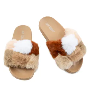 Blocks Fur Sandals