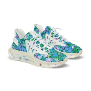 Blue and Green Horse Men's Mesh Sneakers
