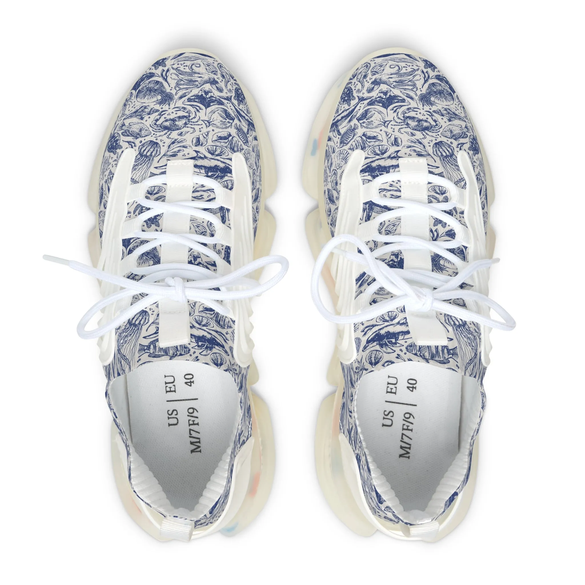 Blue Octopus Women's Mesh Sneakers