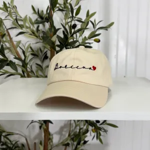 Boricua Cursive with Heart Embroidered Baseball Hat – Wear Your PR Pride! 🇵🇷❤️🧢