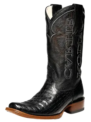 Botas Vaqueras Denver de Caiman Grabado en Piel Genuina para Hombre 'Rodeo Cartie' - ID: RC-DEN-NE