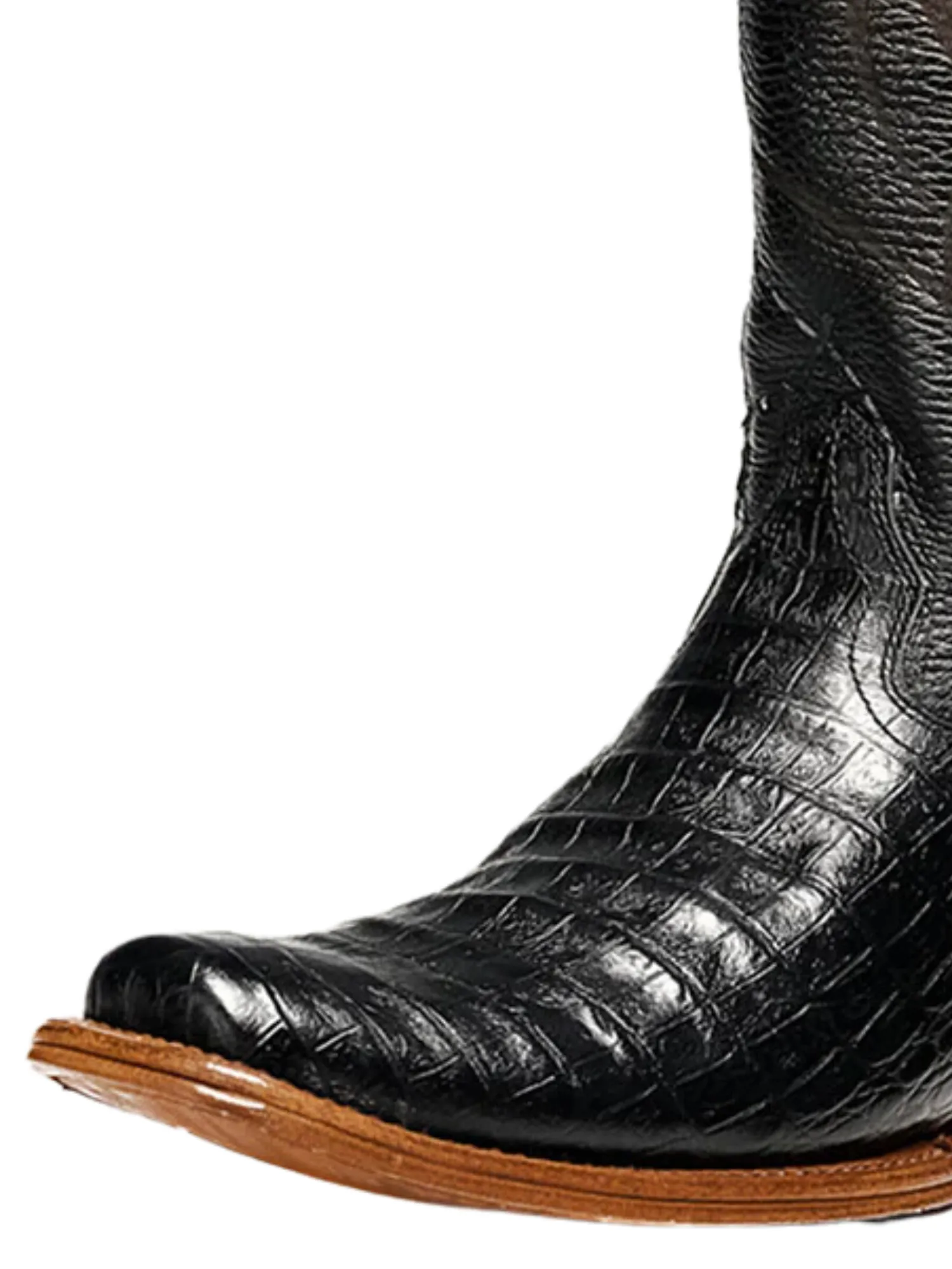 Botas Vaqueras Denver de Caiman Grabado en Piel Genuina para Hombre 'Rodeo Cartie' - ID: RC-DEN-NE