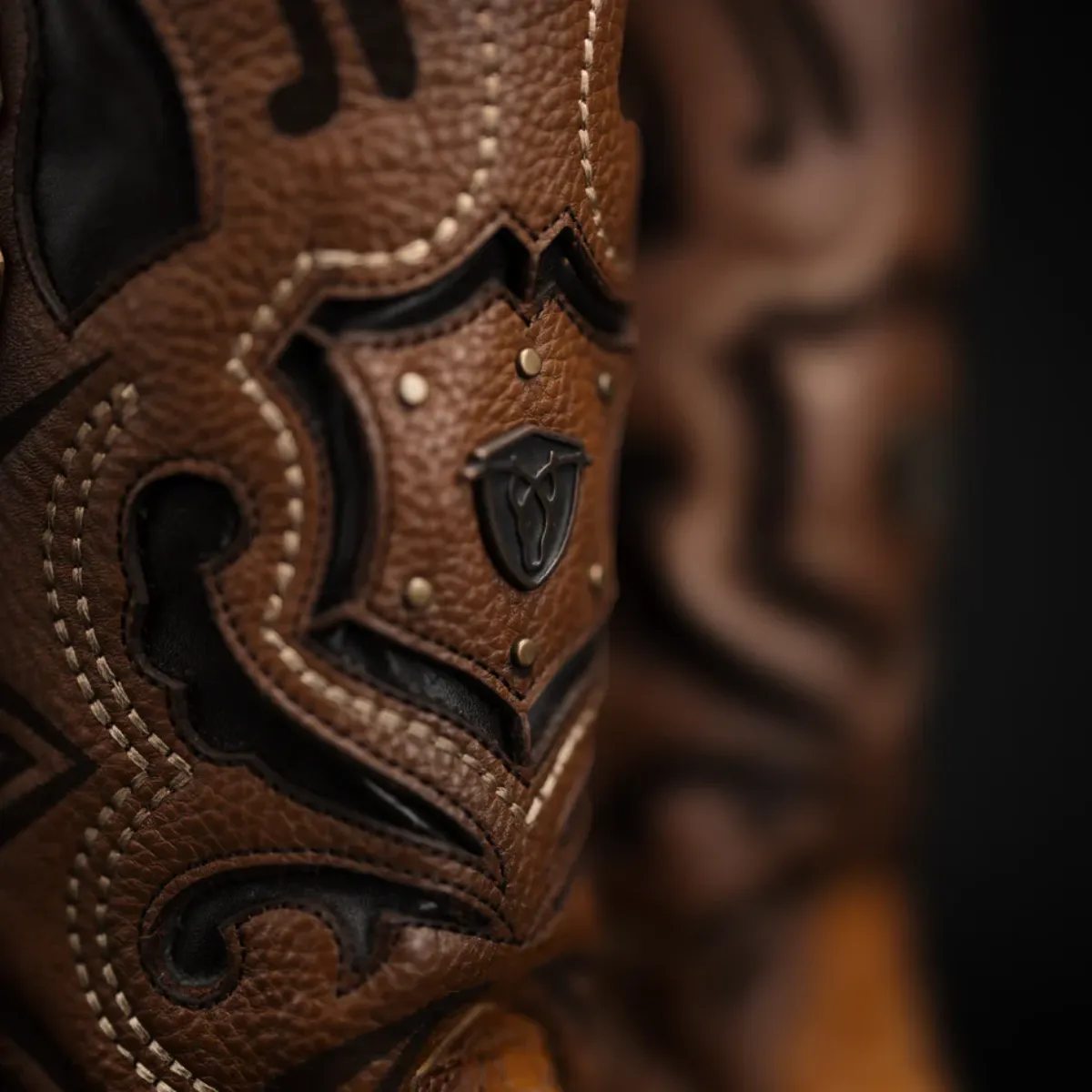 Botas Vaqueras Rodeo de Mamba Python Grabado en Piel Genuina para Hombre 'Rodeo Cartie' - ID: RC-MAM-AU