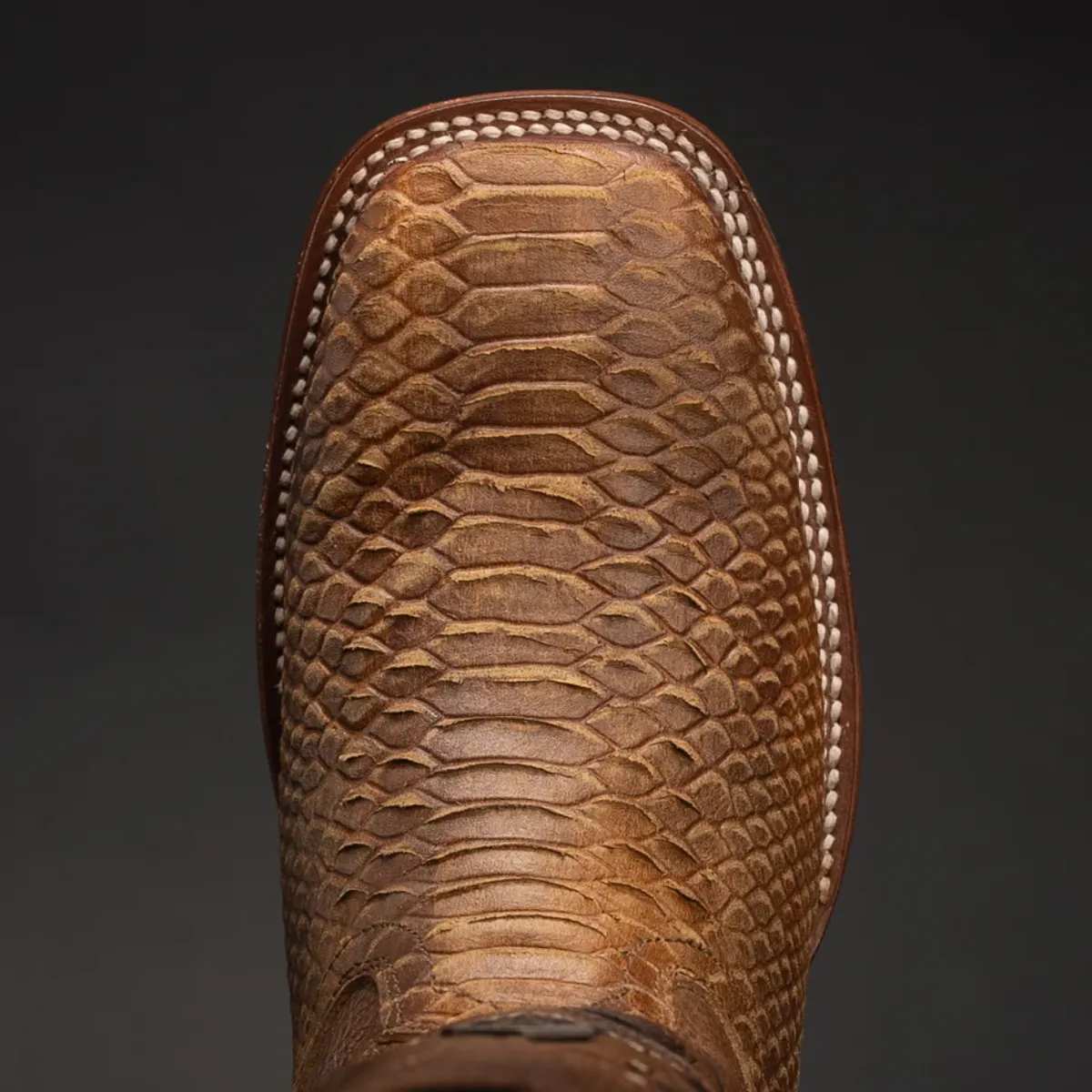 Botas Vaqueras Rodeo de Mamba Python Grabado en Piel Genuina para Hombre 'Rodeo Cartie' - ID: RC-MAM-AU