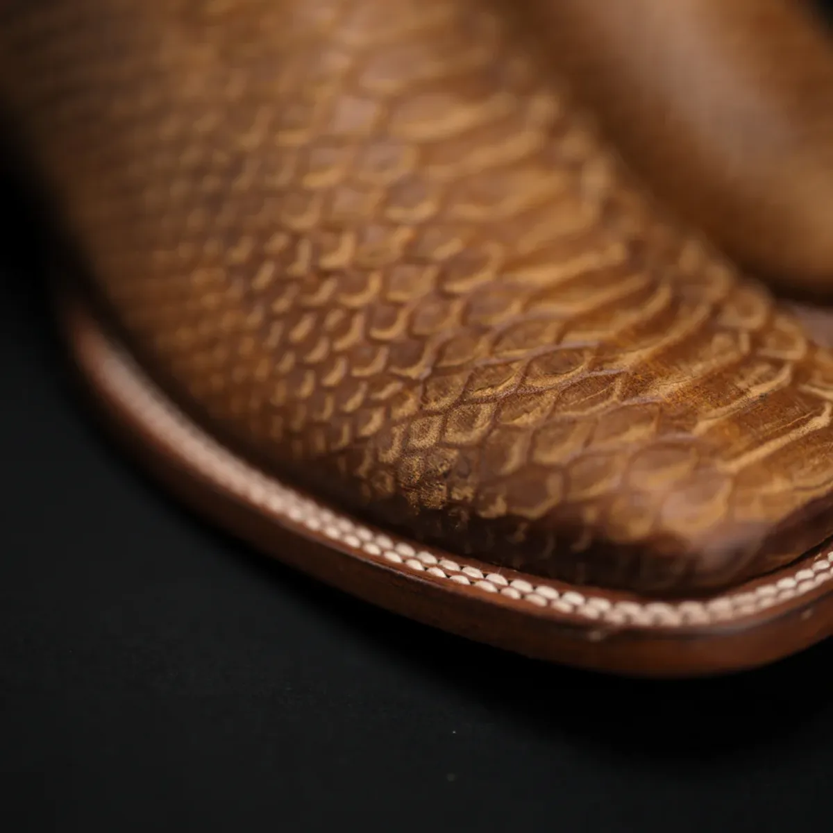 Botas Vaqueras Rodeo de Mamba Python Grabado en Piel Genuina para Hombre 'Rodeo Cartie' - ID: RC-MAM-AU