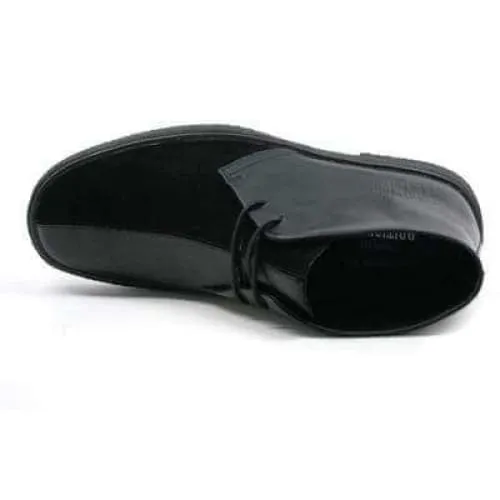 British Walkers Playboy Men's Black Suede and Leather Ankle Boots