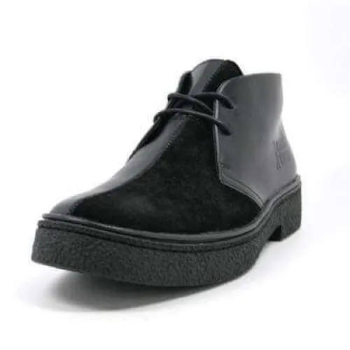 British Walkers Playboy Men's Black Suede and Leather Ankle Boots