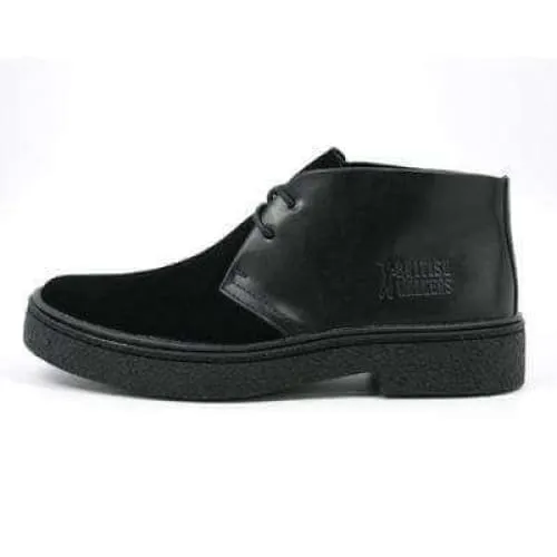 British Walkers Playboy Men's Black Suede and Leather Ankle Boots