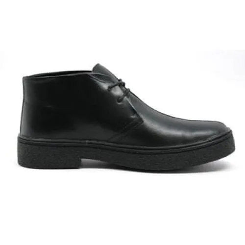 British Walkers Playboy Men's Black Suede and Leather Ankle Boots
