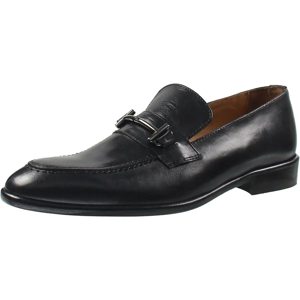 Bruno Magli Mens Sante Leather Slip On Loafers