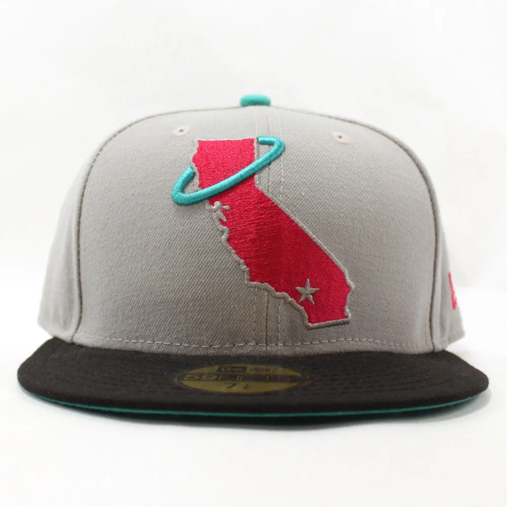 California Angels New Era 59Fifty Fitted Hat (Nike LeBron IX South Beach Gray Black Teal Lava Red)