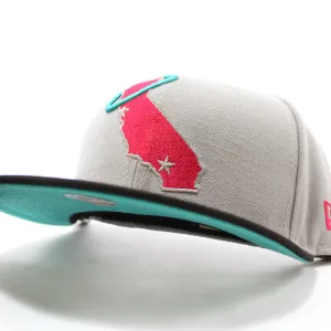 California Angels New Era 59Fifty Fitted Hat (Nike LeBron IX South Beach Gray Black Teal Lava Red)