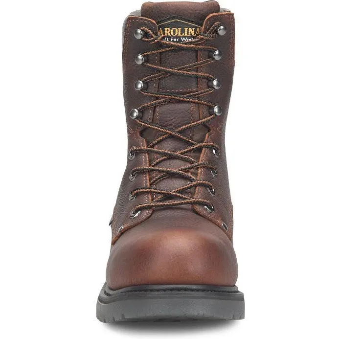 Carolina Dice 8" Comp Toe Waterproof Work Boot - Slip Resistant - Brown CA6512