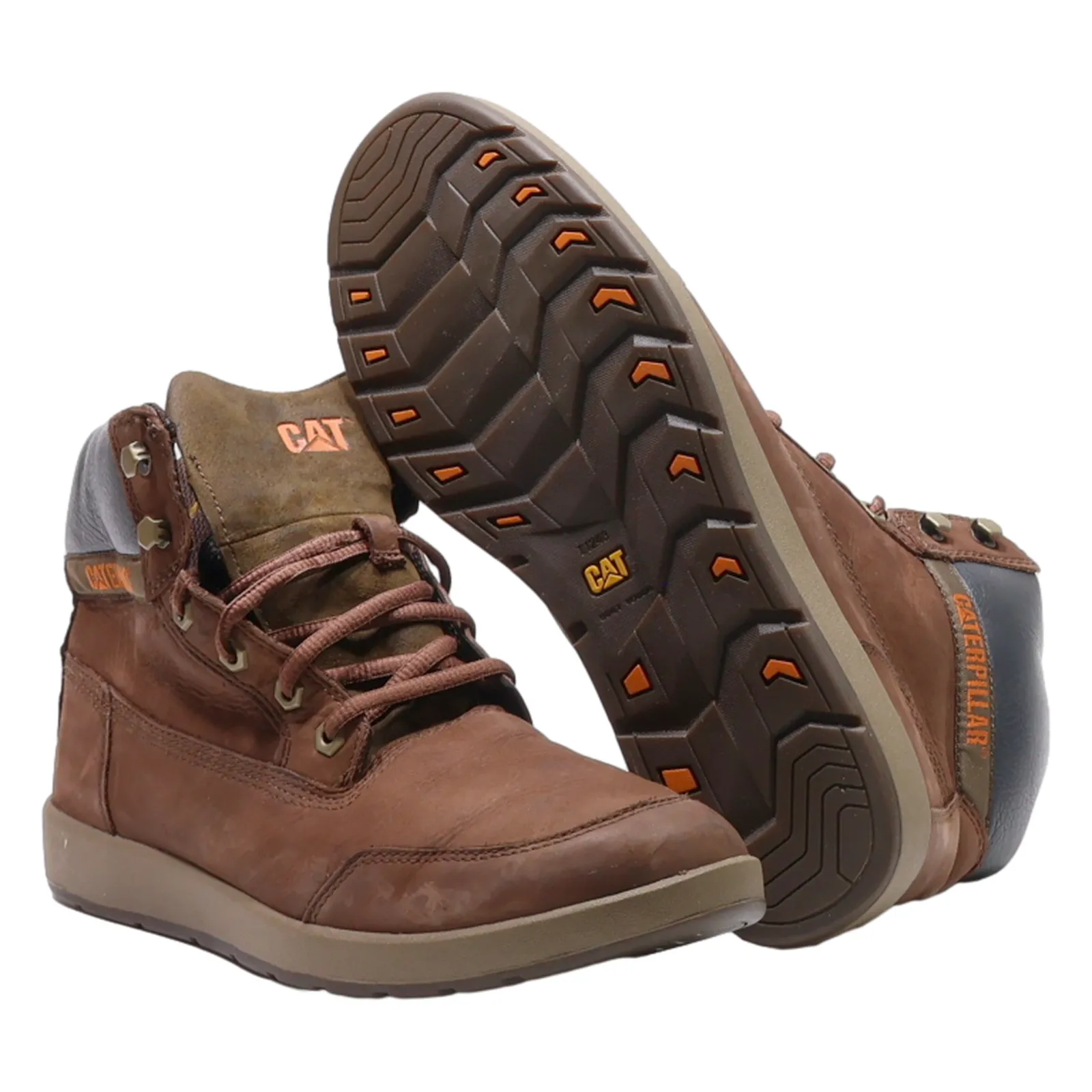 CATERPILLAR Chukka Boots Brown Leather Mens UK 8