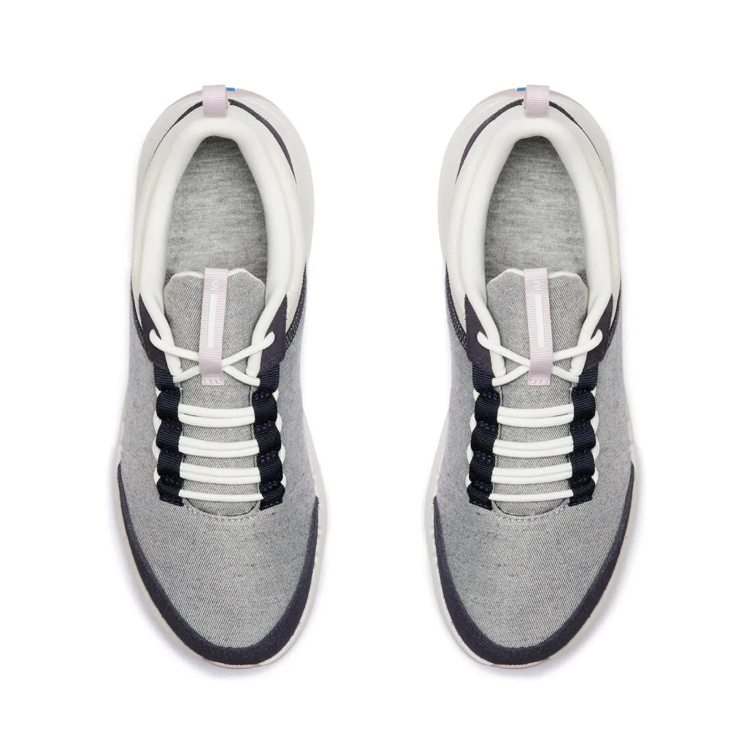 Chaussures marche urbaine femme, walk active bleu blanc