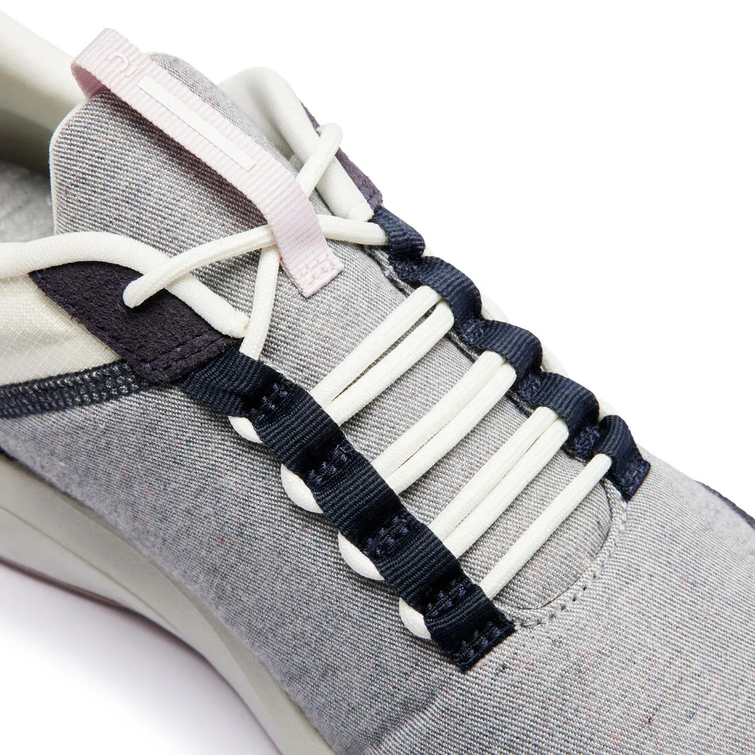 Chaussures marche urbaine femme, walk active bleu blanc