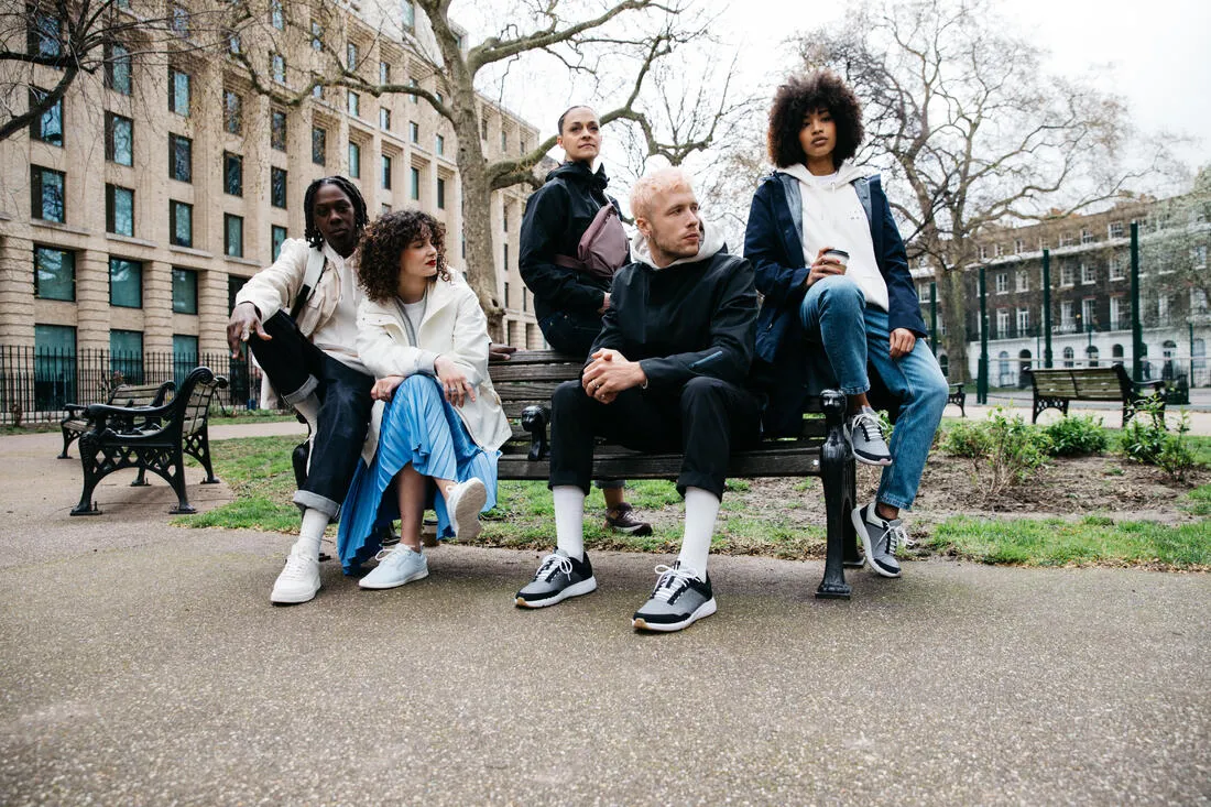 Chaussures marche urbaine femme, walk active bleu blanc