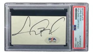 Chris Bosh Miami Heat Signed Slabbed 2x4 Index Card PSA/DNA AM11292
