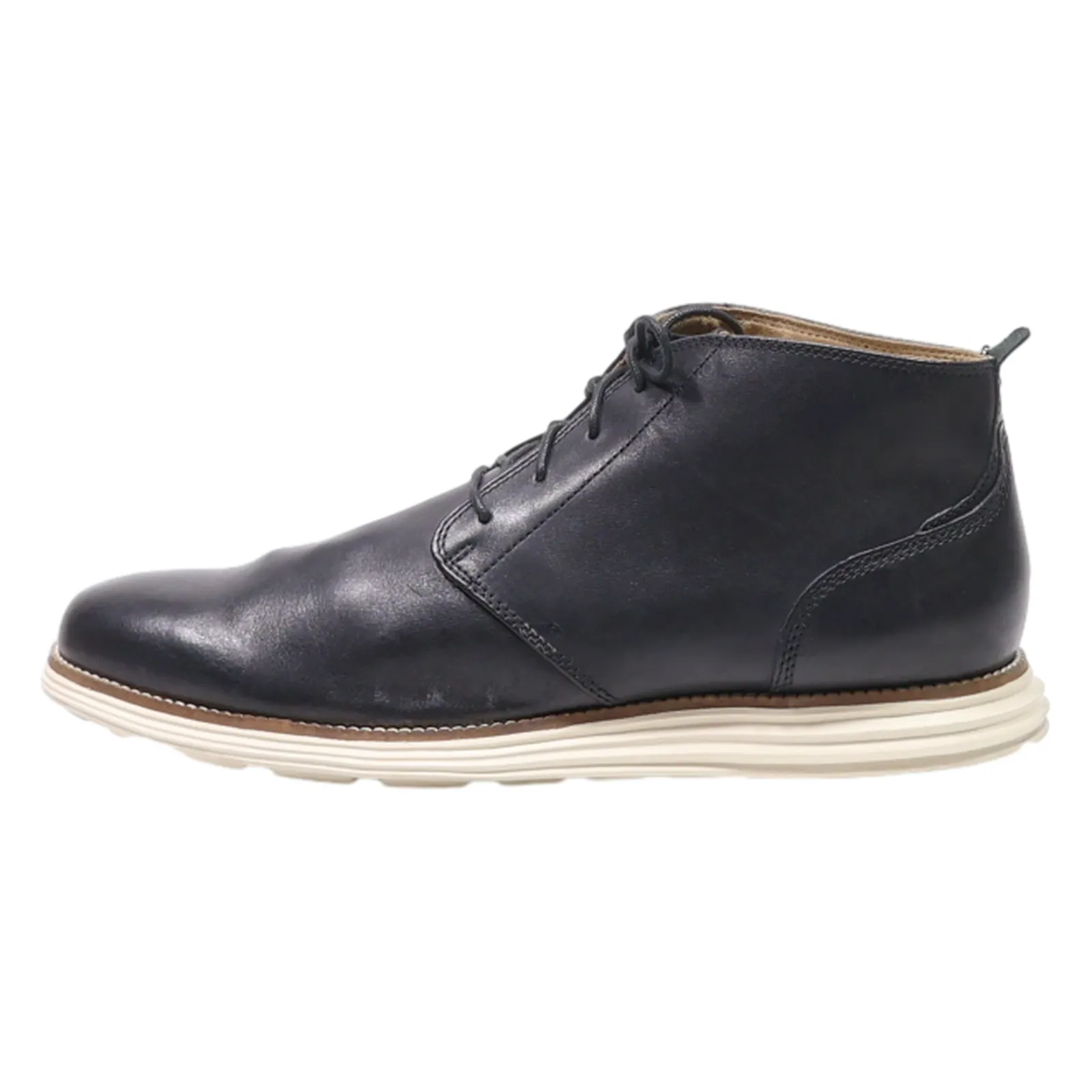 COLE HAAN Chukka Boots Black Leather Mens UK 10.5